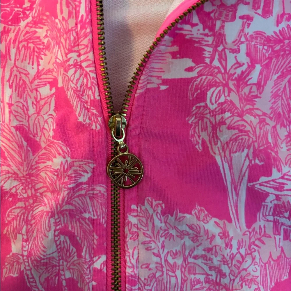 Lilly Pulitzer UPF 50+ Skipper Popover Anniversary Toile Pink XS - Picture 4 of 4
